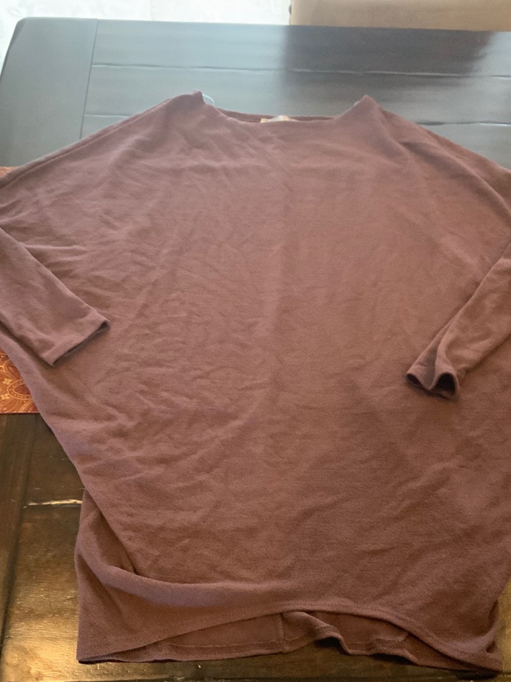 Charlotte Avery Dolman Sleeve Brown Tunic Top Size Small Gray, NWOT, MSRP$49